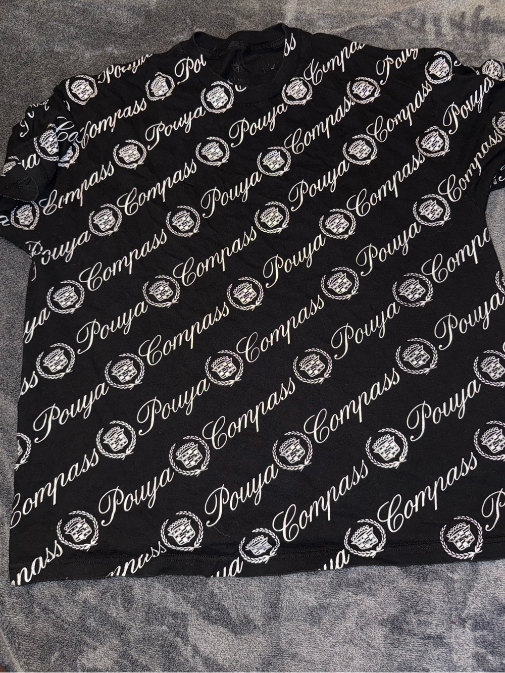 Pouya Compass Black Logo Tee